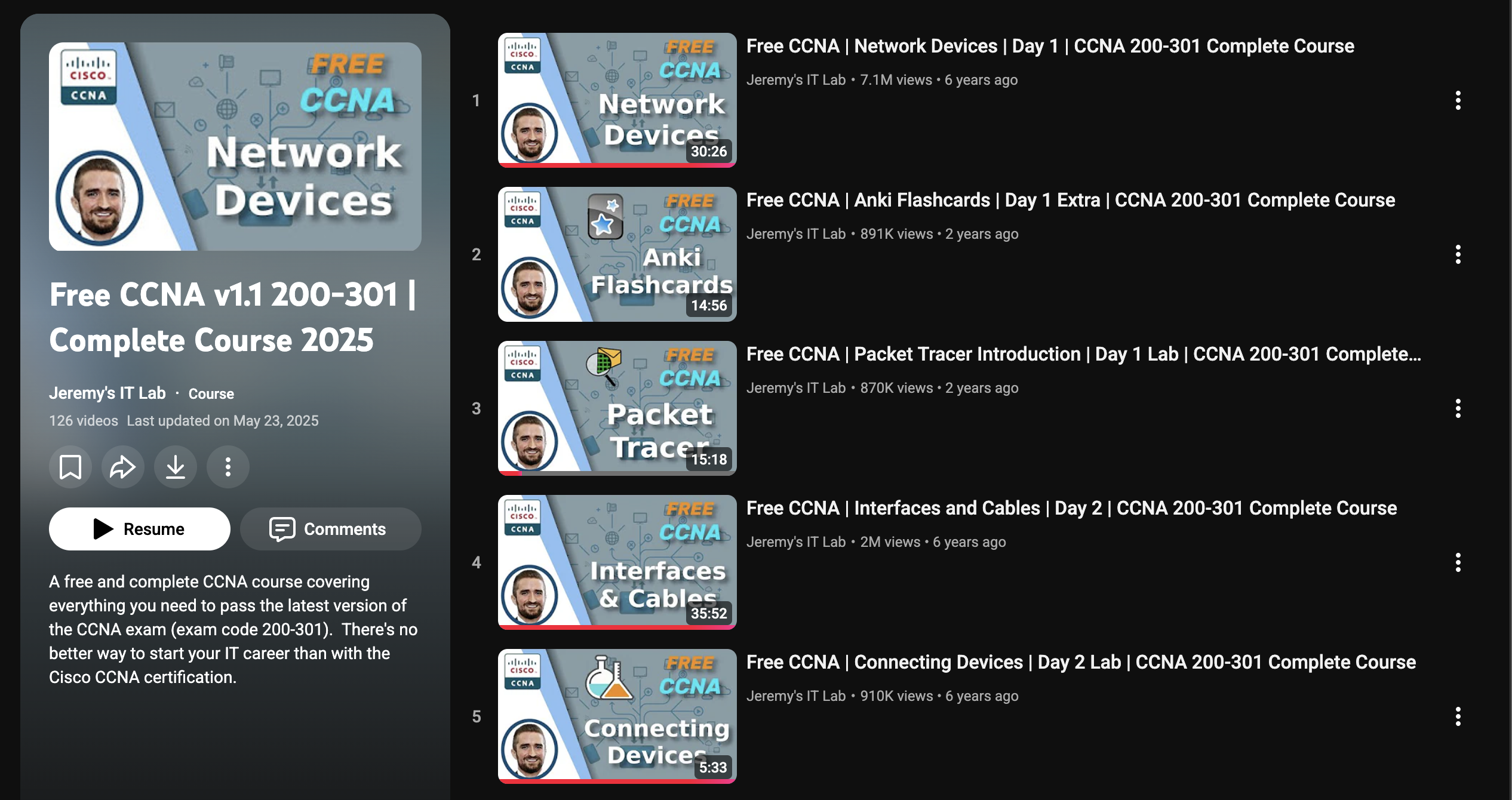 Jeremy IT Lab Playlist